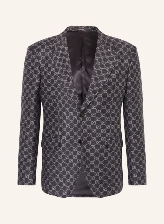 GUCCI Flannel tailored jacket slim fit DARK GRAY