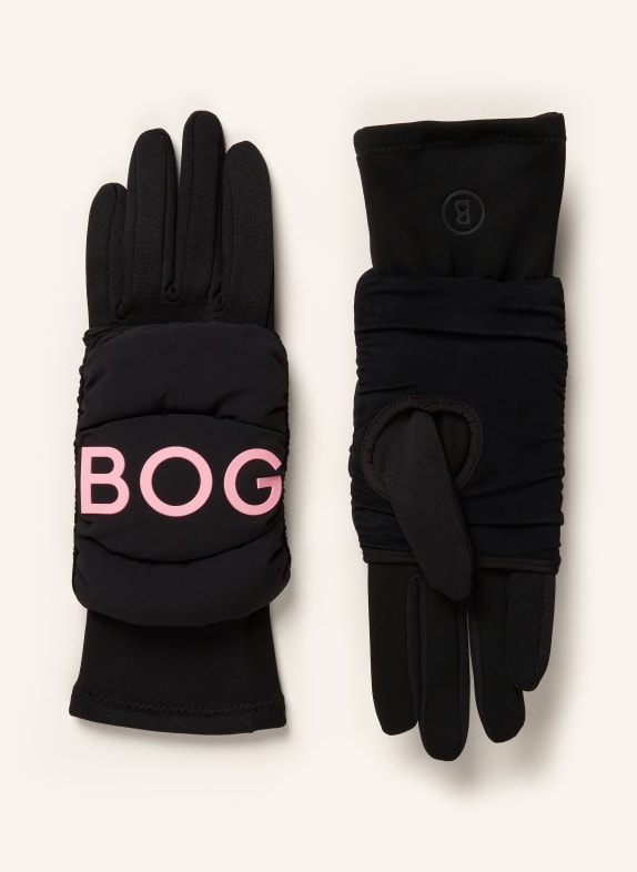 BOGNER 2-in-1-Handschuhe TOUCH mit Touchscreen-Funktion SCHWARZ/ ROSA
