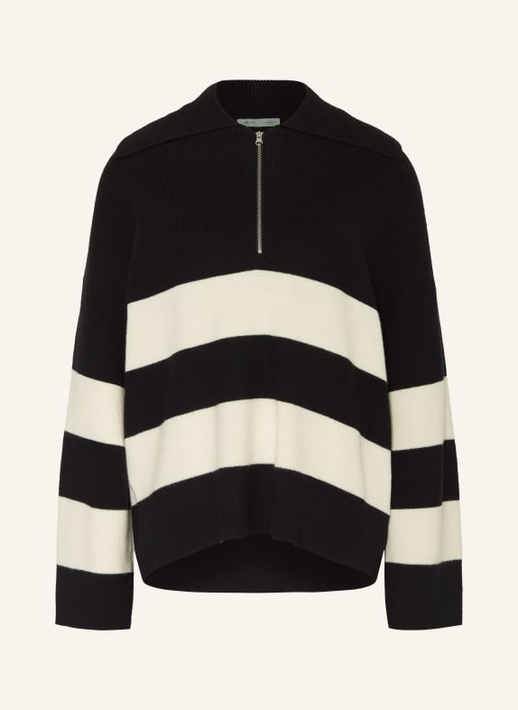 InWear Half-zip sweater OTHILIAIW BLACK/ WHITE