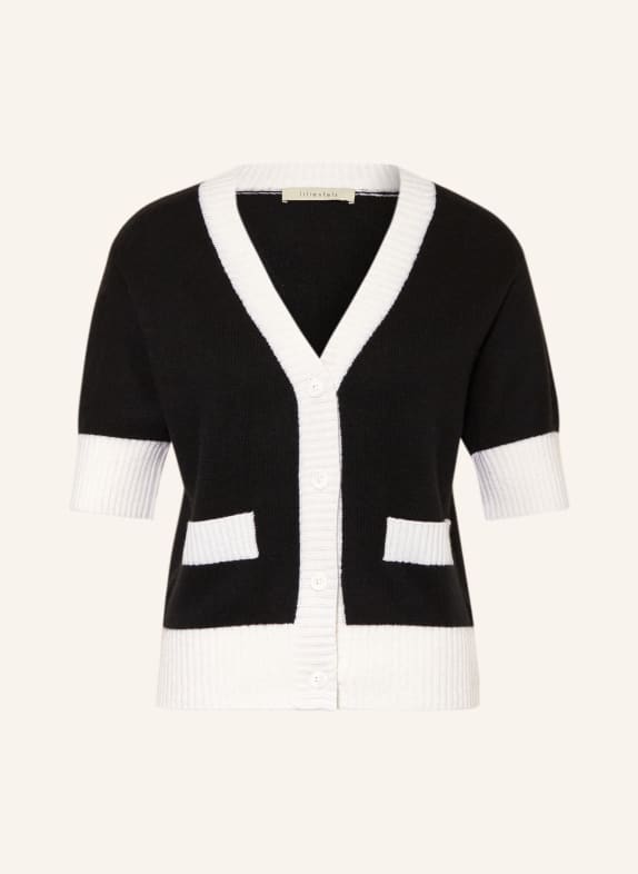 lilienfels Cardigan with cashmere BLACK/ WHITE