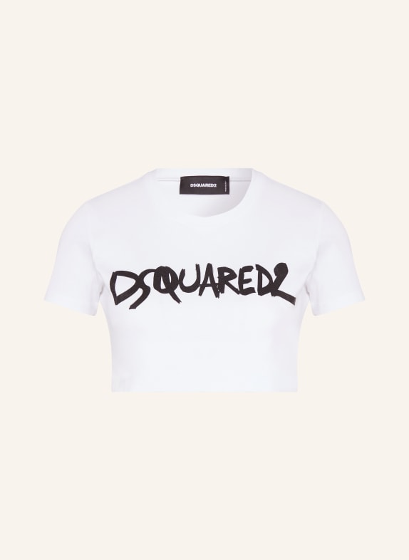 DSQUARED2 Cropped-Shirt WEISS/ SCHWARZ