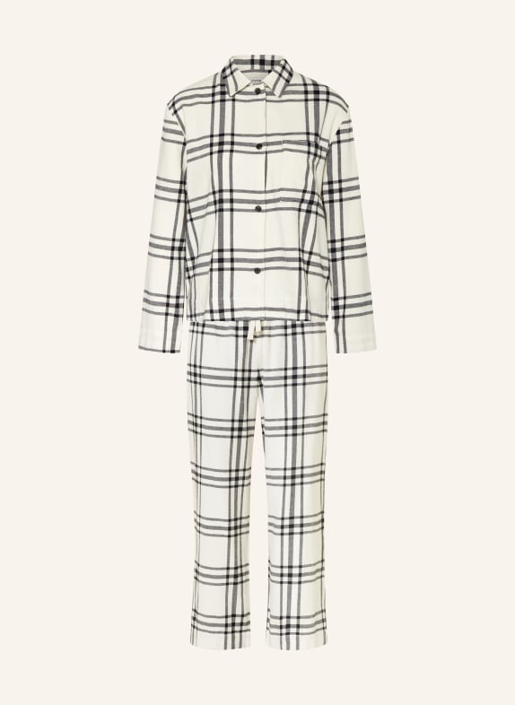 COS Flannel pajamas WHITE/ BLACK