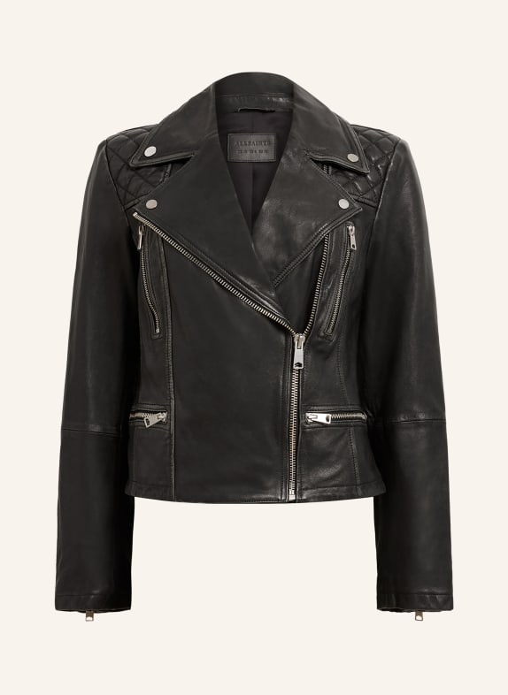 ALLSAINTS Leather jacket CARGO DARK GRAY