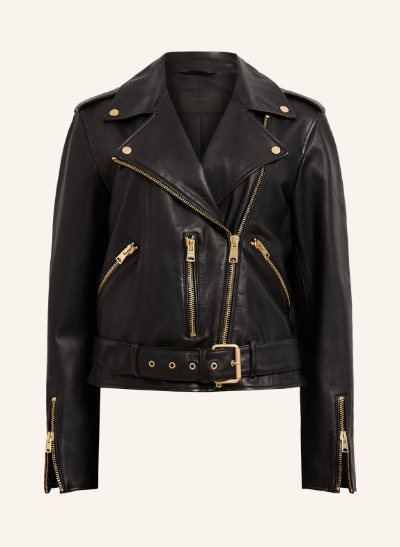 ALLSAINTS Leather jacket BALFERN BLACK