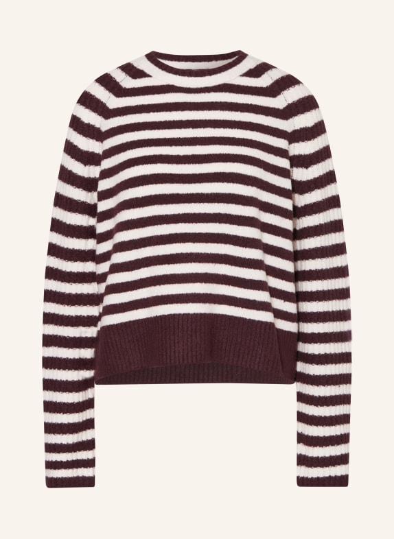 WHISTLES Pullover DUNKELLILA/ WEISS