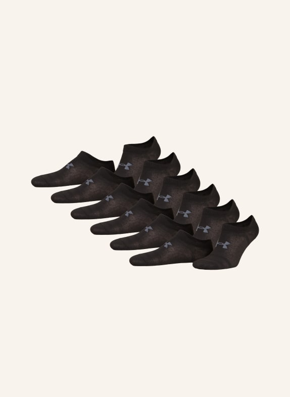 UNDER ARMOUR 6-pack sneaker socks ESSENTIAL NO SHOW 001 BLACK