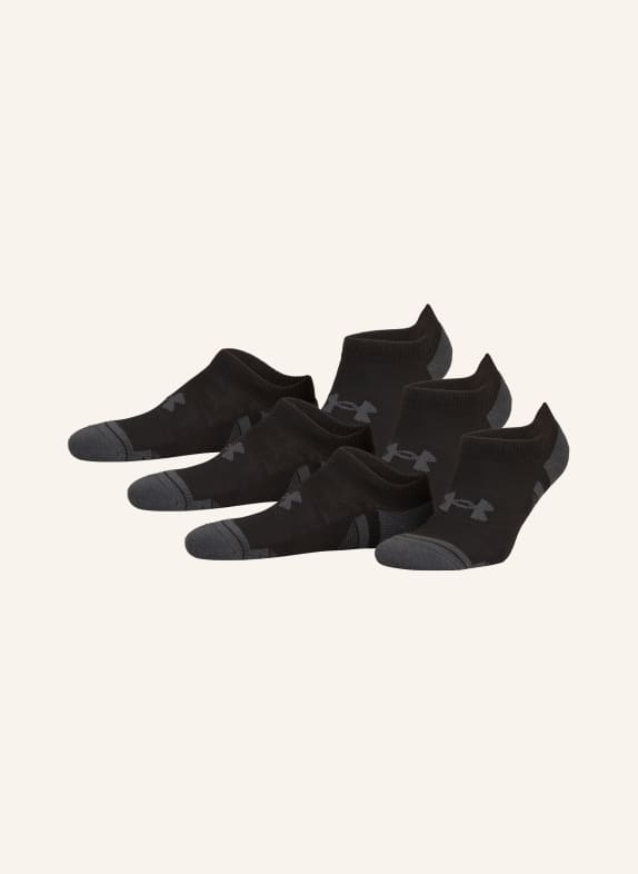 UNDER ARMOUR 3-pack sneaker socks UA PERFORMANCE TECH 001 BLACK