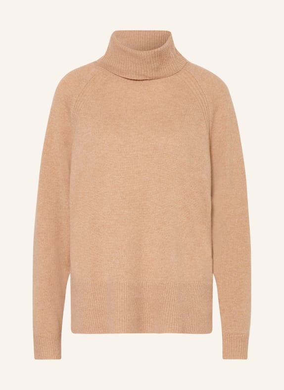 WHISTLES Turtleneck sweater in cashmere CAMEL