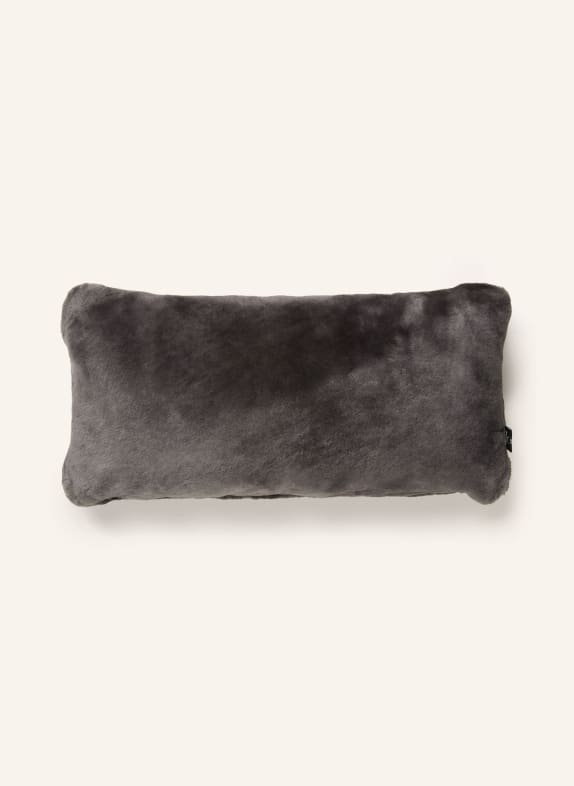 Natures Collection Decorative cushion made of lambskin DARK GRAY
