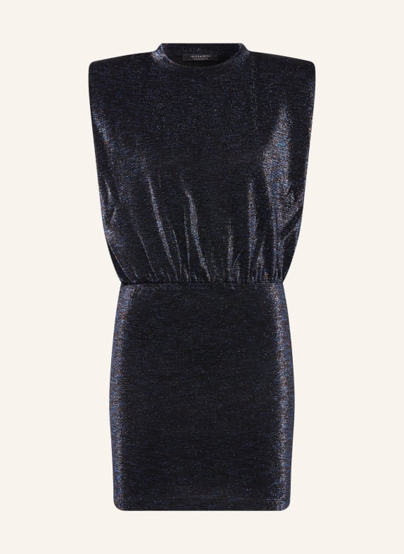 ALLSAINTS Jerseykleid MIKA mit Glitzergarn DUNKELBLAU/ SCHWARZ