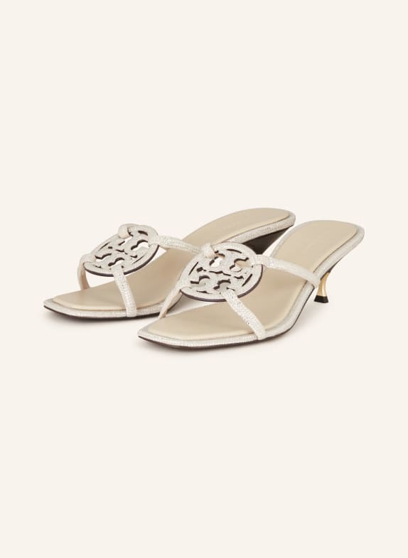 TORY BURCH Mules MILLER with decorative gems SILVER