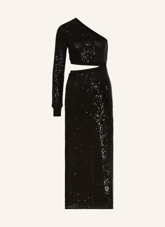 ALLSAINTS One-Shoulder-Kleid DAISY TOPAZ mit Pailletten SCHWARZ