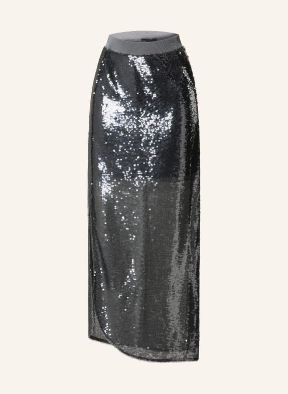 ALLSAINTS Rock OPAL SPARKLE mit Pailletten DUNKELGRAU