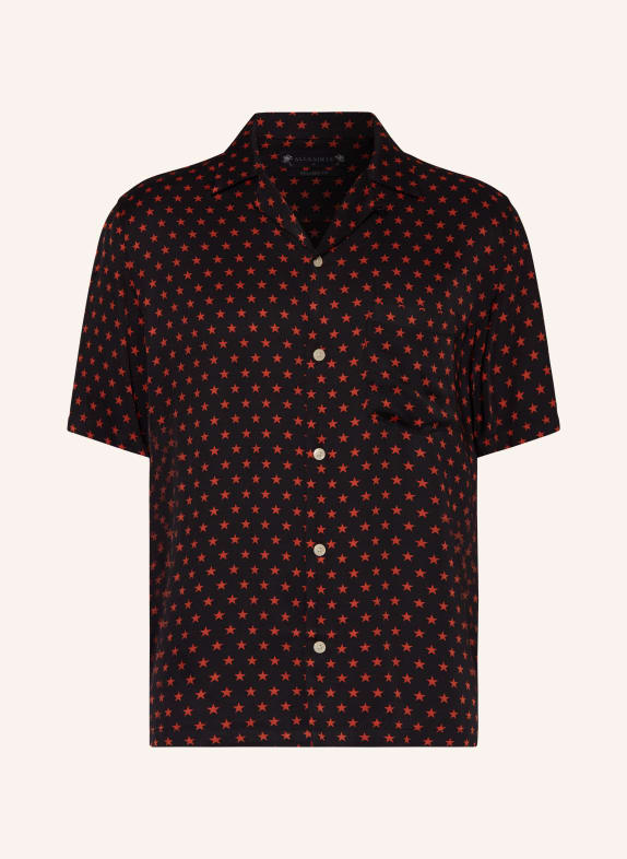 ALLSAINTS Koszula z klapami STELLAR relaxed fit CZARNY/ CZERWONY