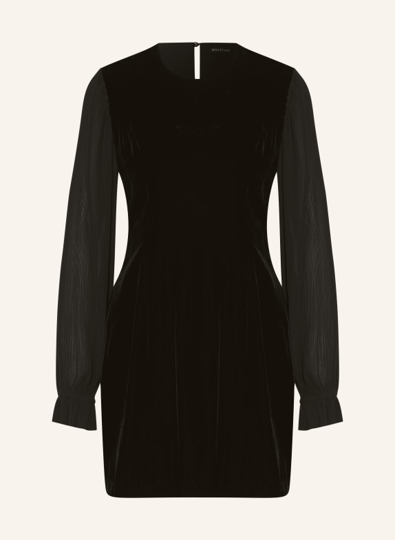 WHISTLES Dress with mixed materials BLACK