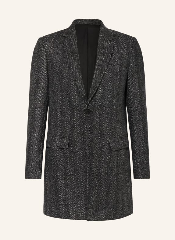 ALLSAINTS Wollmantel MANOR HERRINGBONE SCHWARZ/ GRAU