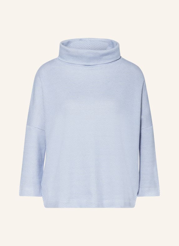 someday Rollkragenshirt KELODIE mit 3/4-Arm HELLBLAU/ WEISS