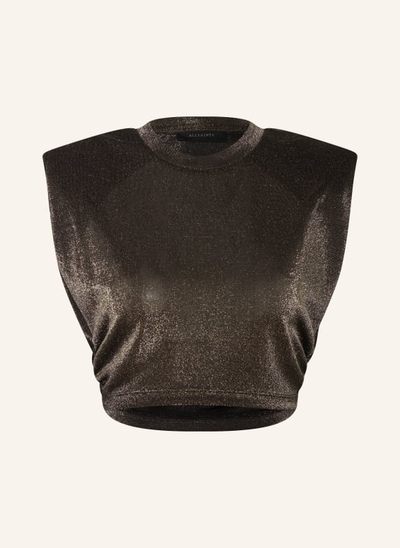 ALLSAINTS Cropped-Top MIKA mit Glitzergarn GOLD/ SCHWARZ