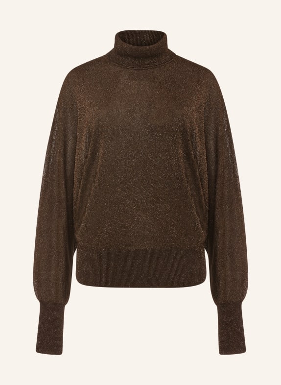 Phase Eight Rollkragenpullover ANNALISE mit Glitzergarn 70 Bronze