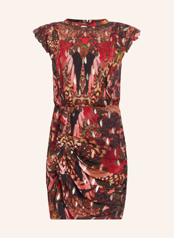 ALLSAINTS Kleid HALI GENE mit Glitzergarn BRAUN/ ROT/ GRÜN