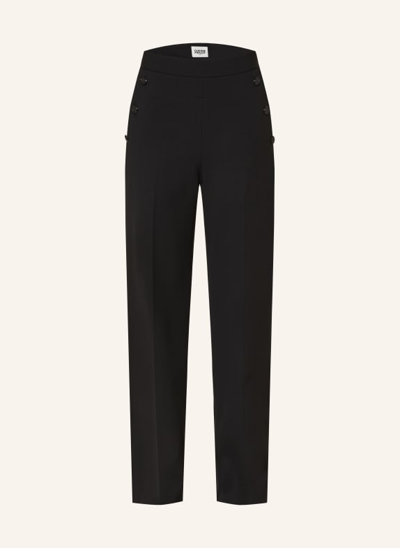 CLAUDIE PIERLOT Marlenehose mit abnehmbaren Hosenträgern SCHWARZ