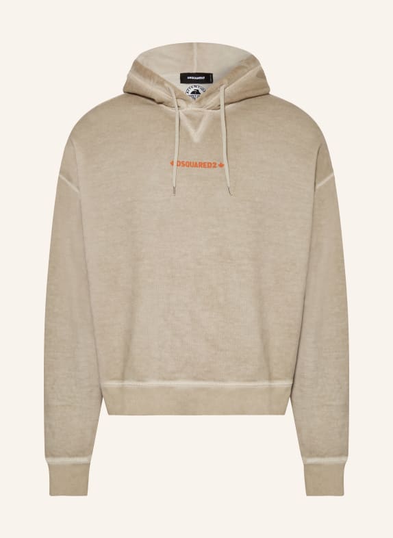 DSQUARED2 Oversized hoodie BEIGE
