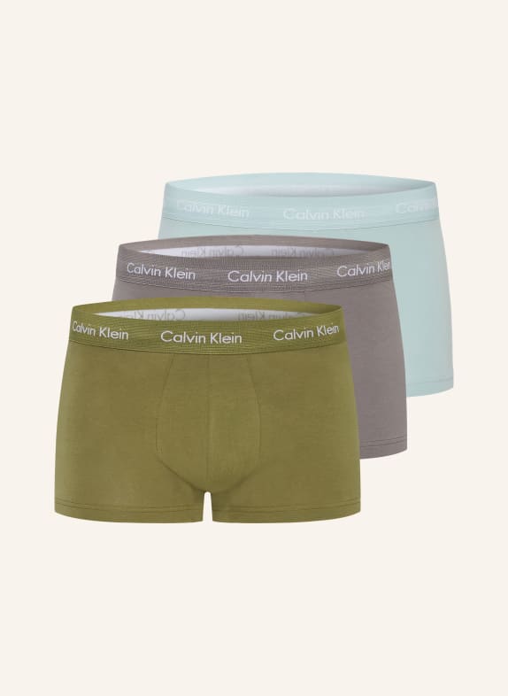 Calvin Klein 3er-Pack Boxershorts COTTON STRETCH MINT/ GRAU/ OLIV