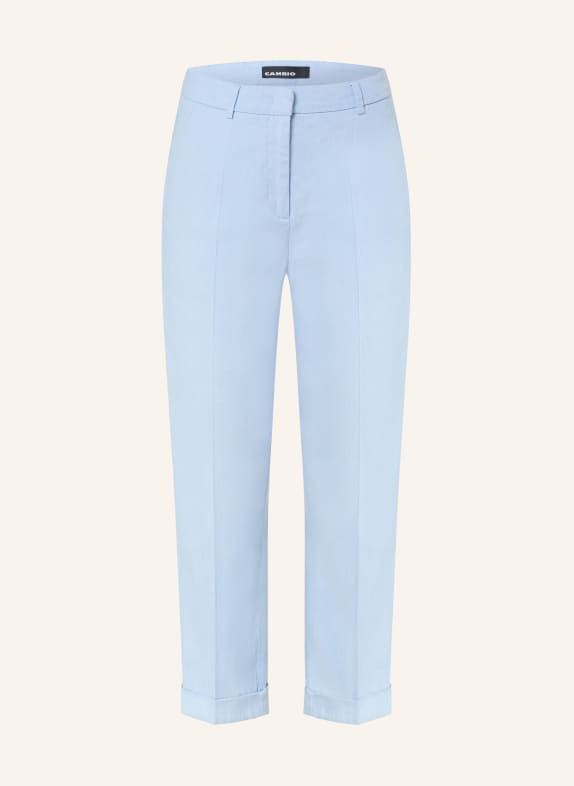 CAMBIO 7/8 pants KRYSTAL with linen LIGHT BLUE
