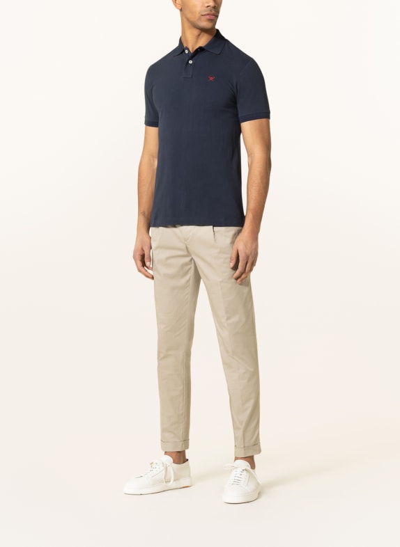 HACKETT LONDON Piqué poloshirt slim fit DONKERBLAUW