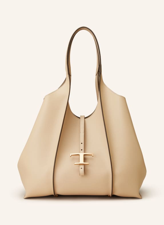 TOD'S Shopper T TIMELESS MEDIUM with pouch BEIGE