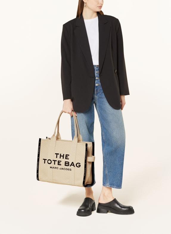 MARC JACOBS Shopper THE TOTE BAG L CREME / SCHWARZ