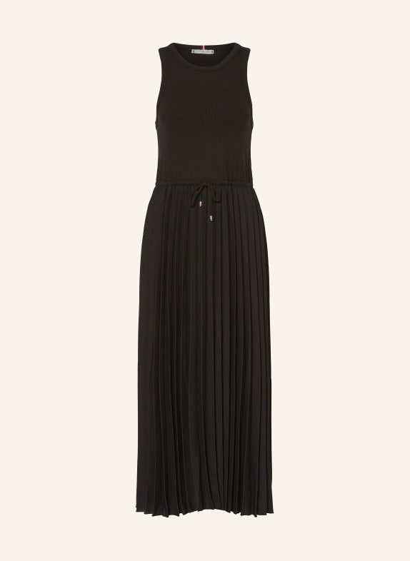 TOMMY HILFIGER Dress in mixed materials BLACK