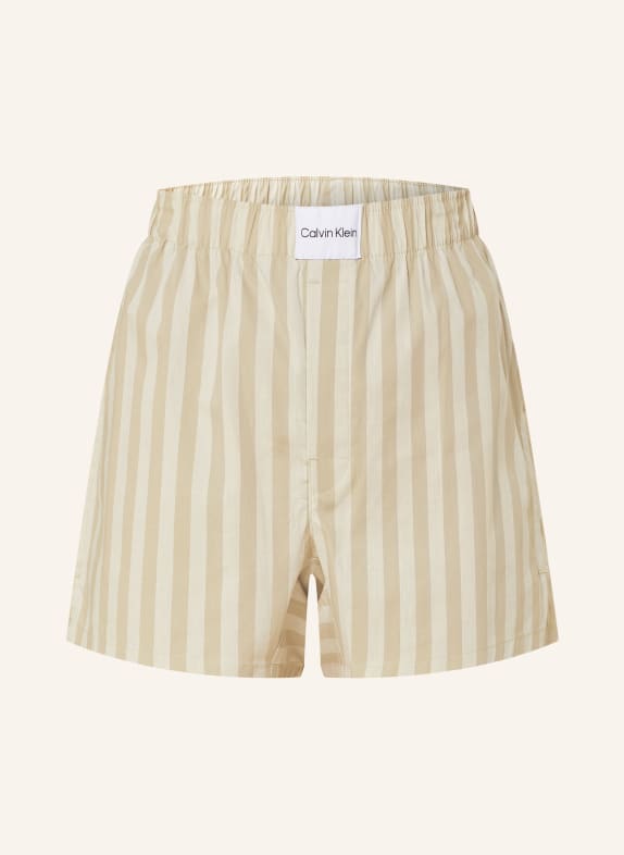 Calvin Klein Pajama shorts PURE COTTON BEIGE/ ECRU