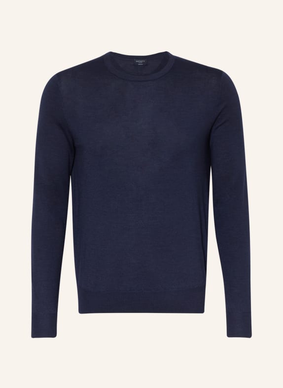 HACKETT LONDON Sweater made of merino wool DARK BLUE