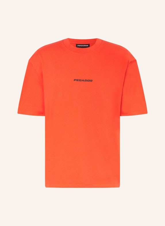 PEGADOR T-shirt COLNE POMARAŃCZOWY/ CZARNY