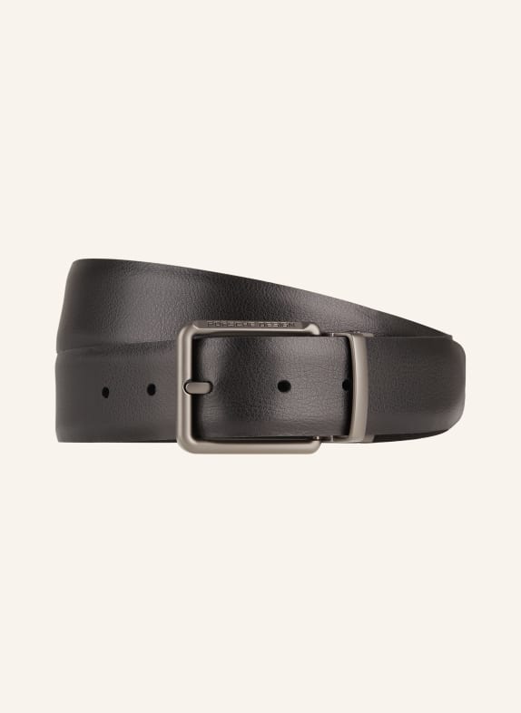 PORSCHE DESIGN Reversible leather belt BLACK
