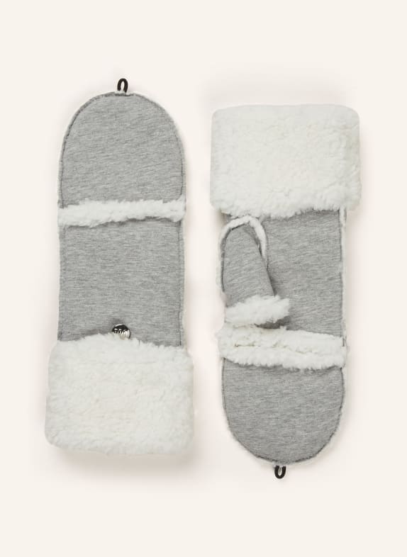 UGG Mittens with faux fur GRAY