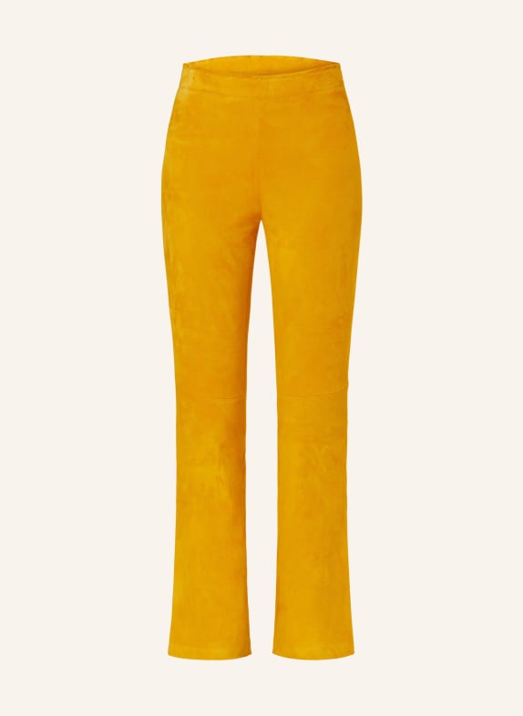 STOULS Leather trousers DARK YELLOW