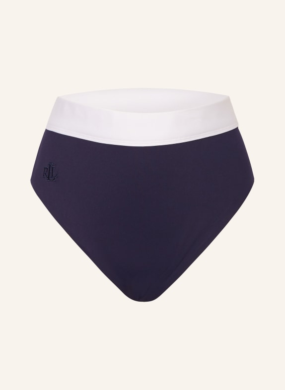 LAUREN RALPH LAUREN High-waist bikini bottoms BEL AIR DARK BLUE/ WHITE