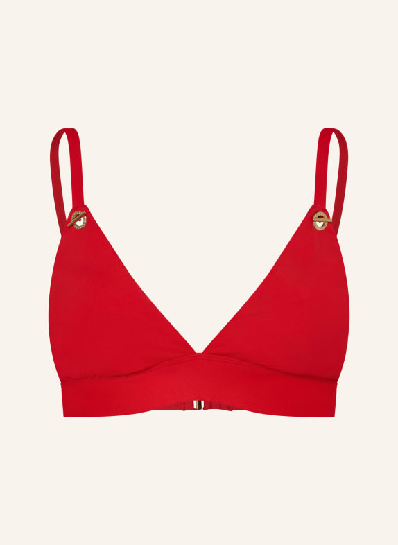 LAUREN RALPH LAUREN Bralette bikini top BEACH CLUB SOLIDS RED