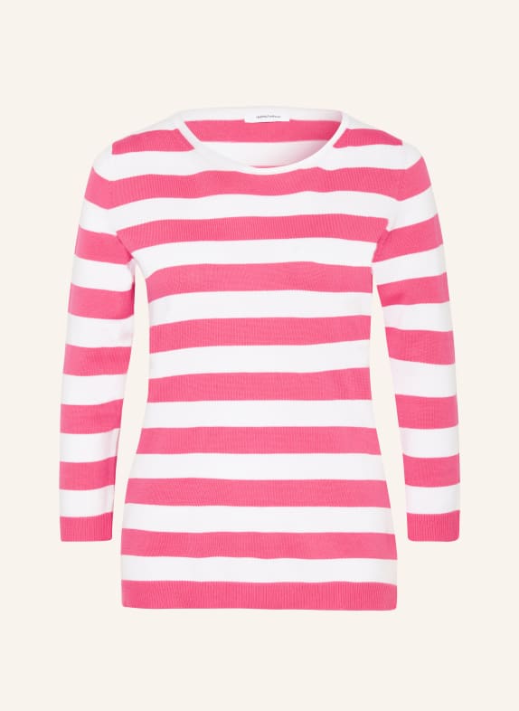 darling harbour Sweater with 3/4 sleeves WHITE/ PINK