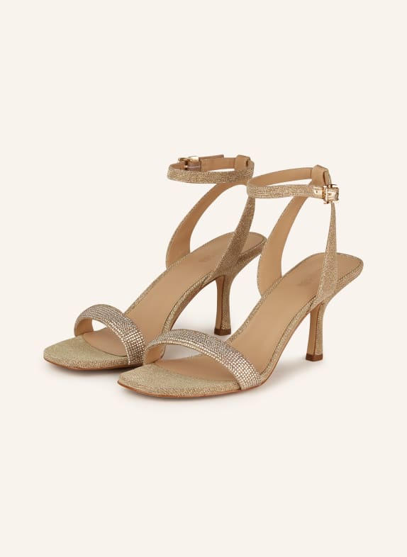 MICHAEL KORS Sandals CARRIE with decorative gems 740 PALE GOLD