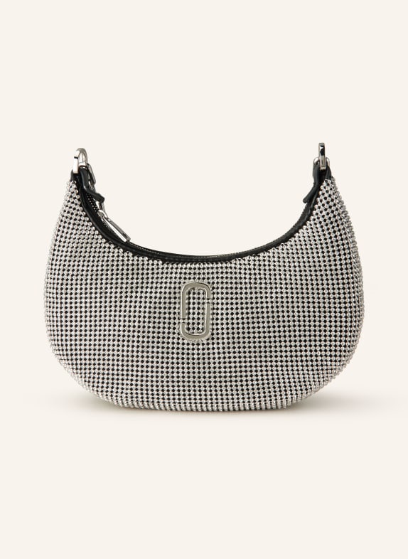 MARC JACOBS Shoulder bag THE SMALL CURCE with decorative gems SILVER
