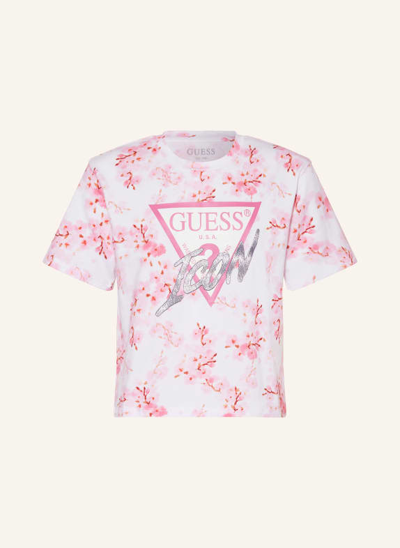 GUESS T-Shirt ECRU/ ROSA
