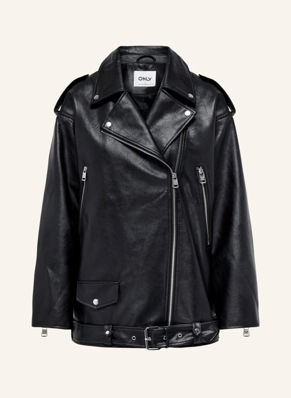 ONLY Oversized jacket leather look BLACK