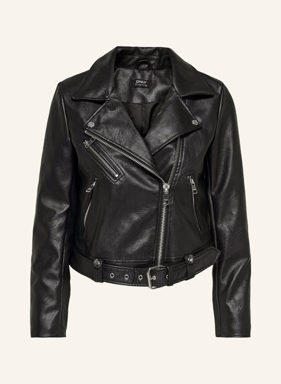 ONLY Jacket in leather look BLACK