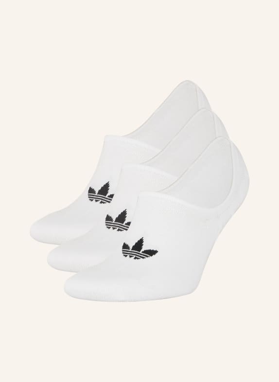 adidas Originals Skarpety do obuwia sportowego NO-SHOW, 3 pary WHITE