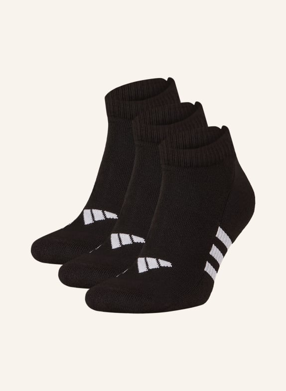 adidas 3 pack sports socks PERFORMANCE CUSHIONED LOW BLACK/BLACK/BLACK