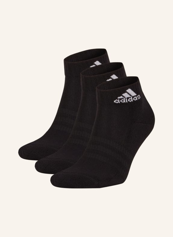 adidas Ponožky CUSHIONED, sada 3 kusů BLACK/WHITE