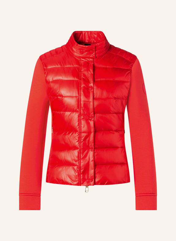 JOOP! Quilted jacket in mixed materials RED